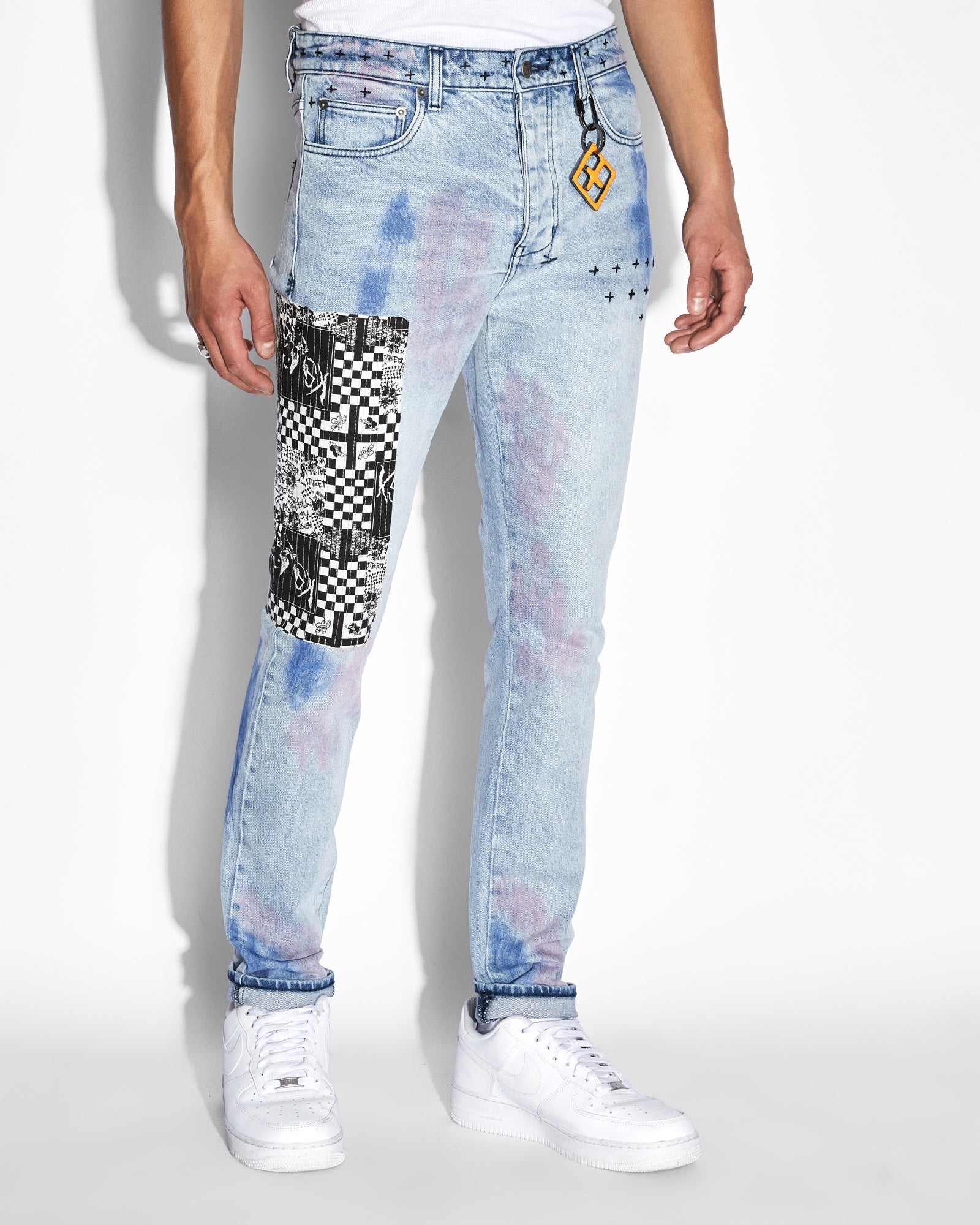 MENS CHITCH THE STREETS KOLOR SLIM DENIM JEANS