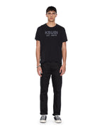 MENS HAZLOW SELVEDGE RAW BLACK DENIM JEANS