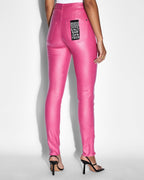 Womens Hi N Wasted Xtra Fuschia Wax Skinny Denim Jeans - Pink