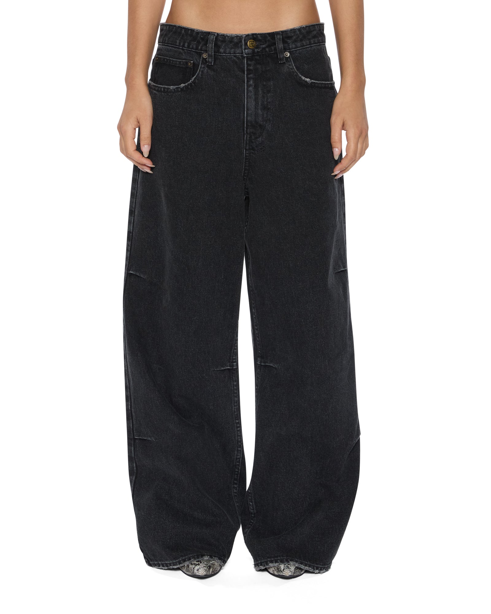WOMENS  KSUPER TEMPER BAGGY DENIM JEANS