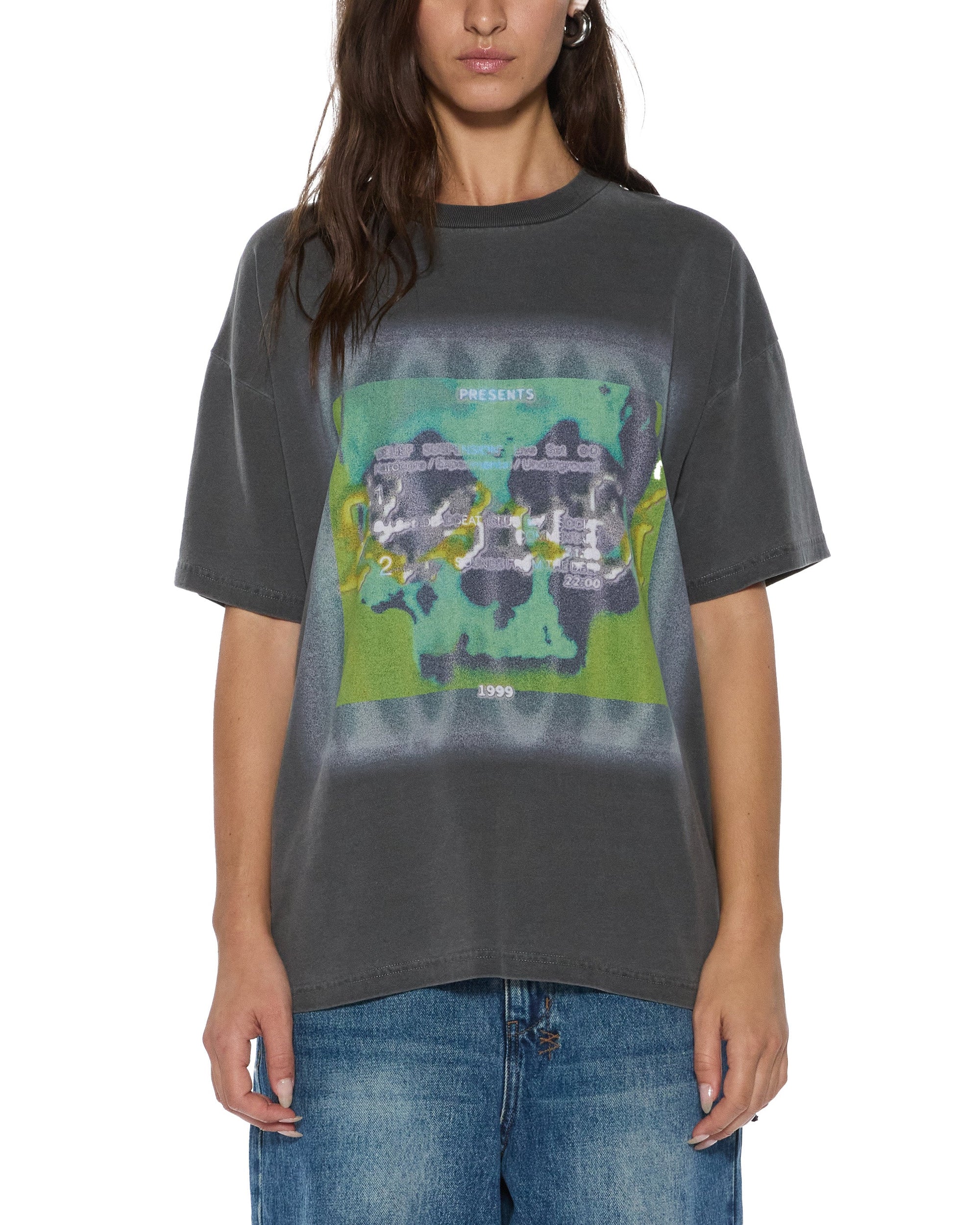 WOMENS  SUSPENSION OH G SS TEE CHARCOAL OVERSIZED TEES