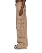 Womens Ksuper Cargo Terra Baggy Denim Jeans - Brown
