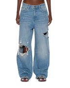 WOMENS KSUPER SURGE TRASHED DENIM JEANS