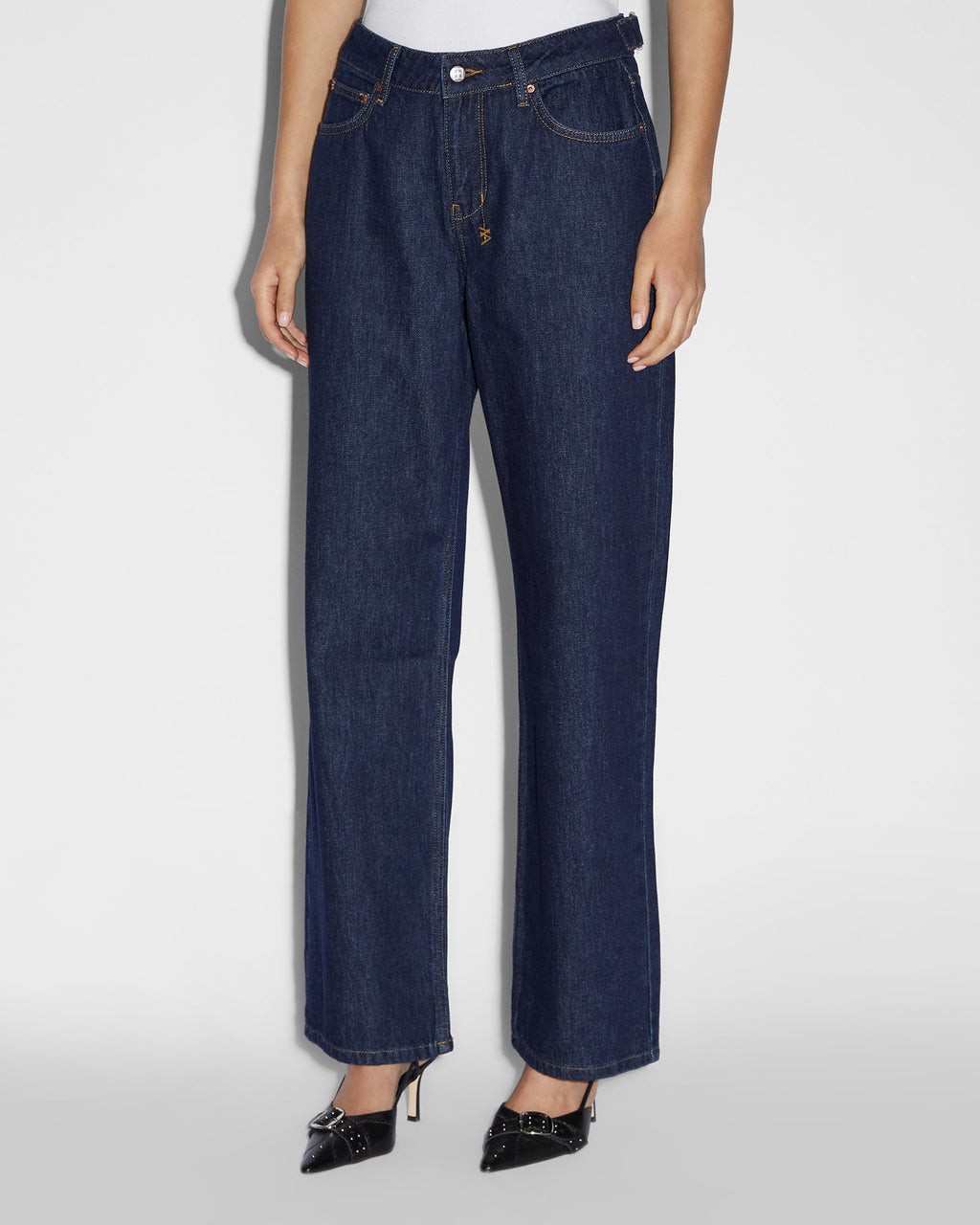 Womens Low Rider Legacy Baggy Denim Jeans - Denim