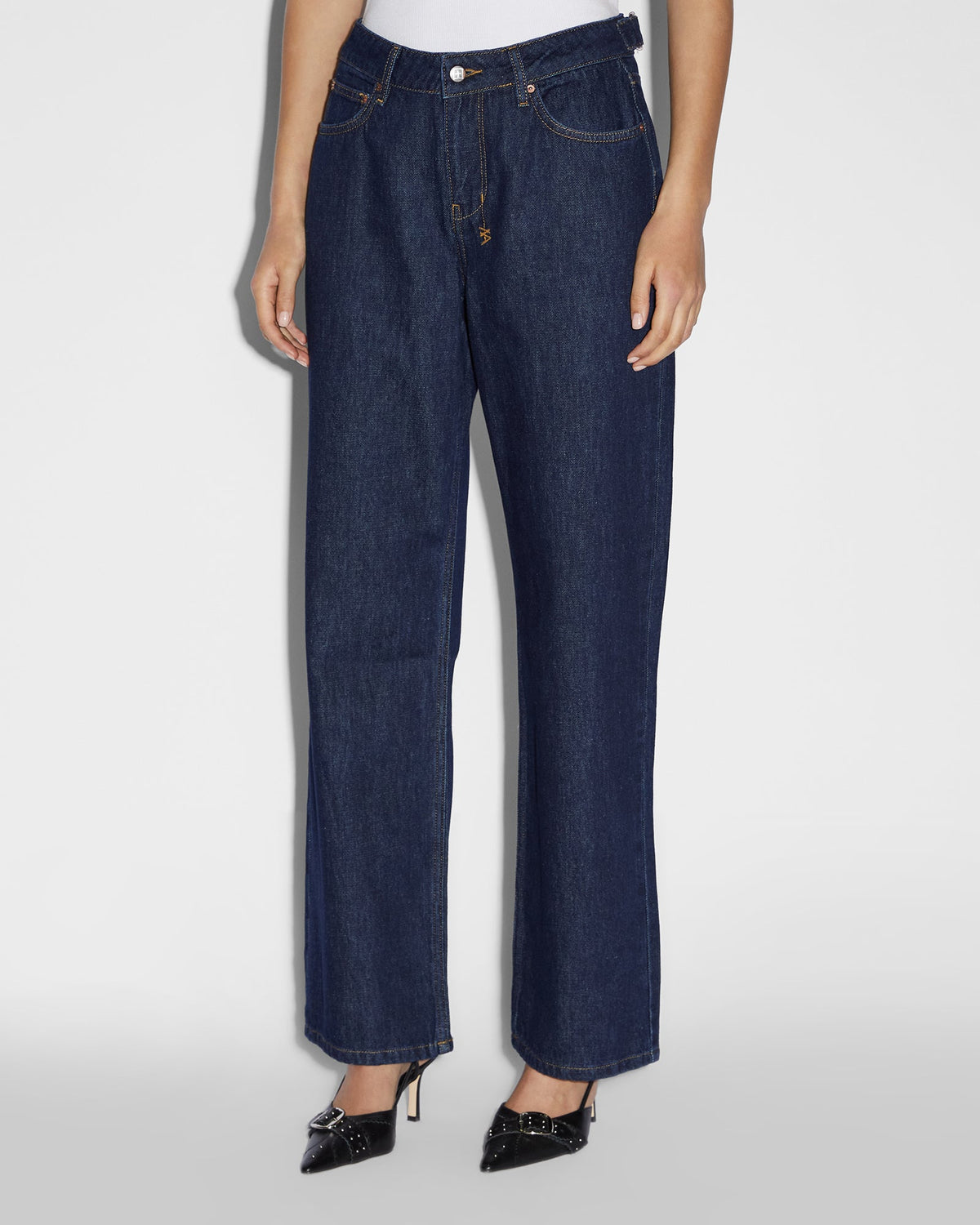 Womens Low Rider Legacy Baggy Denim Jeans - Denim