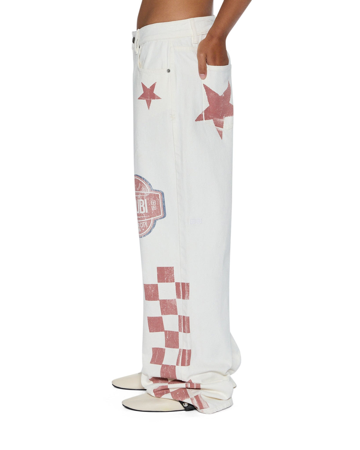Womens Low Rider Pitt Lane Relaxed Denim Jeans - Multi Colour