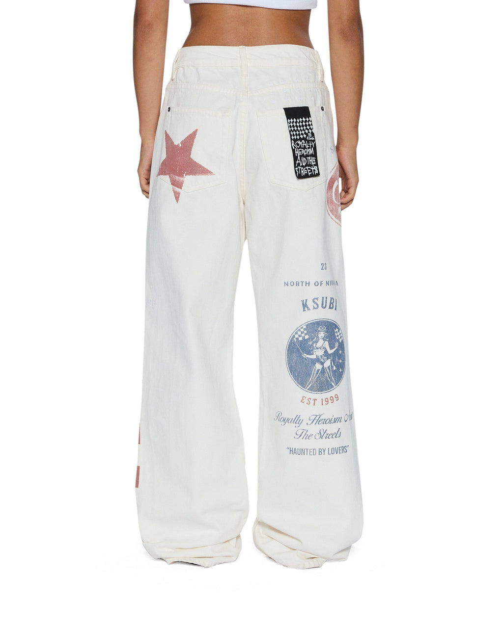 Womens Low Rider Pitt Lane Relaxed Denim Jeans - Multi Colour
