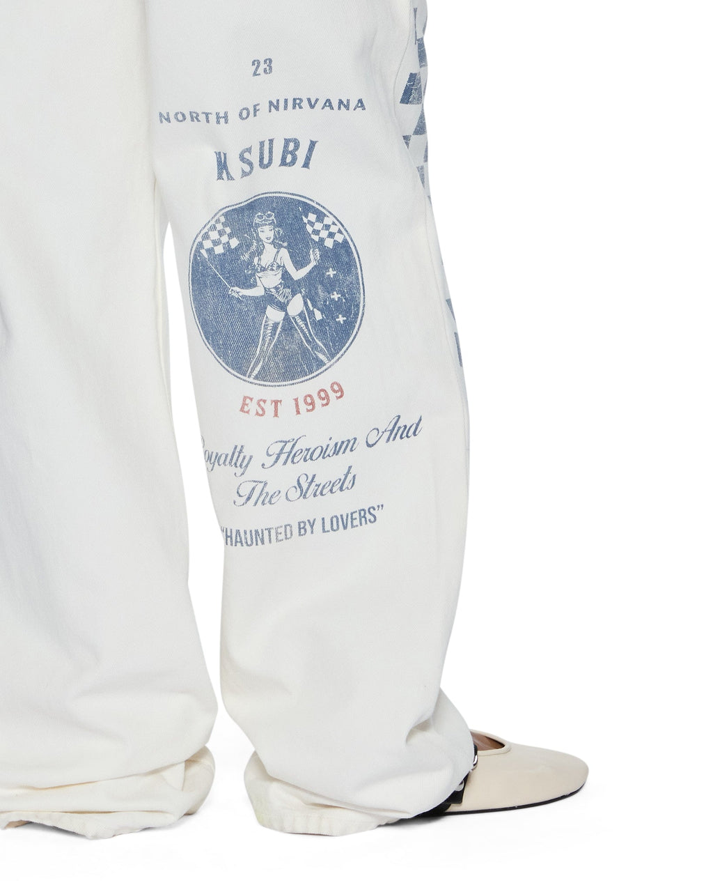 Womens Low Rider Pitt Lane Relaxed Denim Jeans - Multi Colour