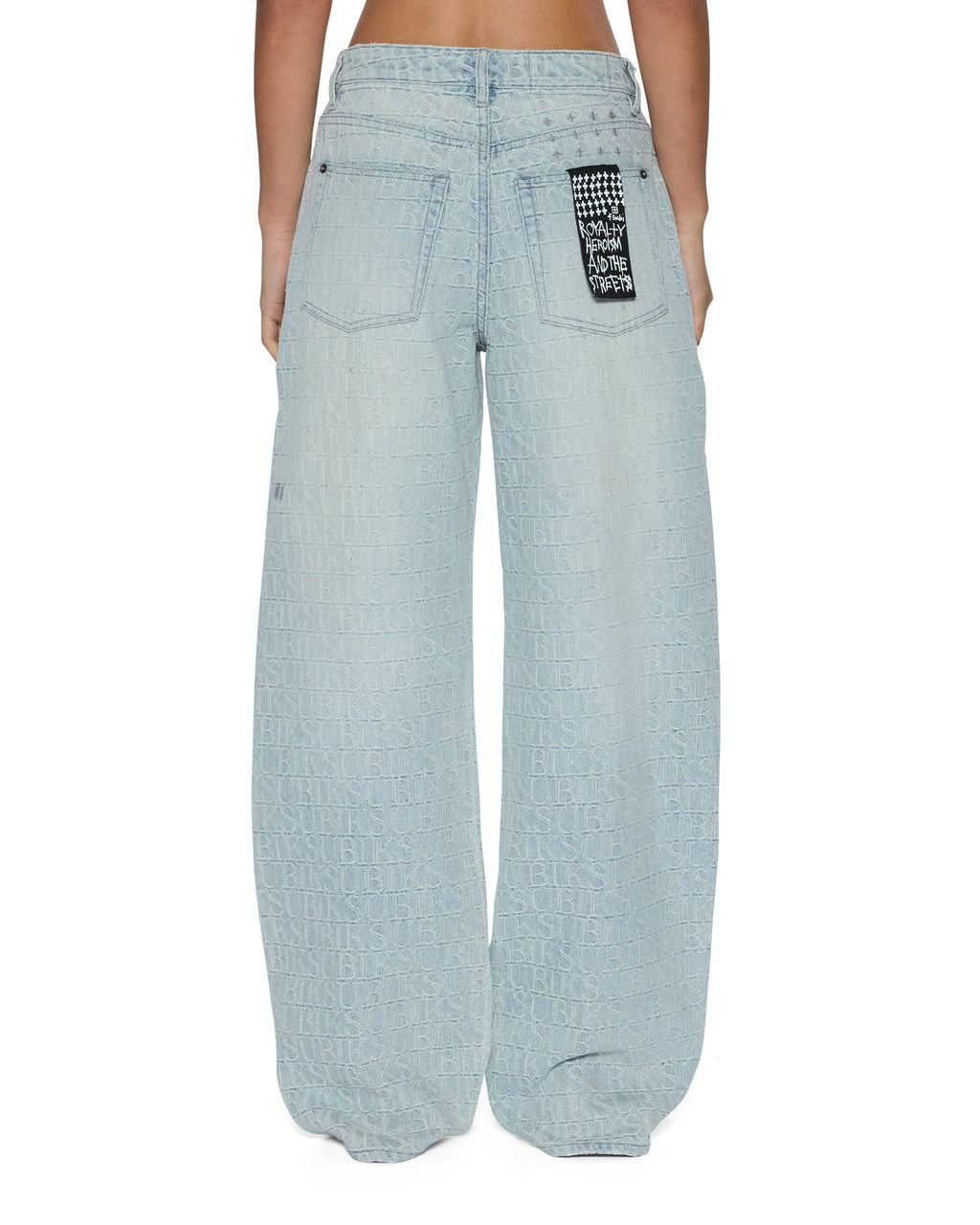 WOMENS LOW RIDER TILE DENIM JEANS