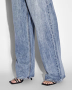 Womens Lo Key Haven Wide Denim Jeans - Denim