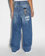 Mens Maxx Kulture Trashed Baggy Denim Jeans - Denim