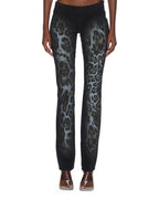 WOMENS MOWALOLA JEAN BLACK CHEETAH DENIM JEANS