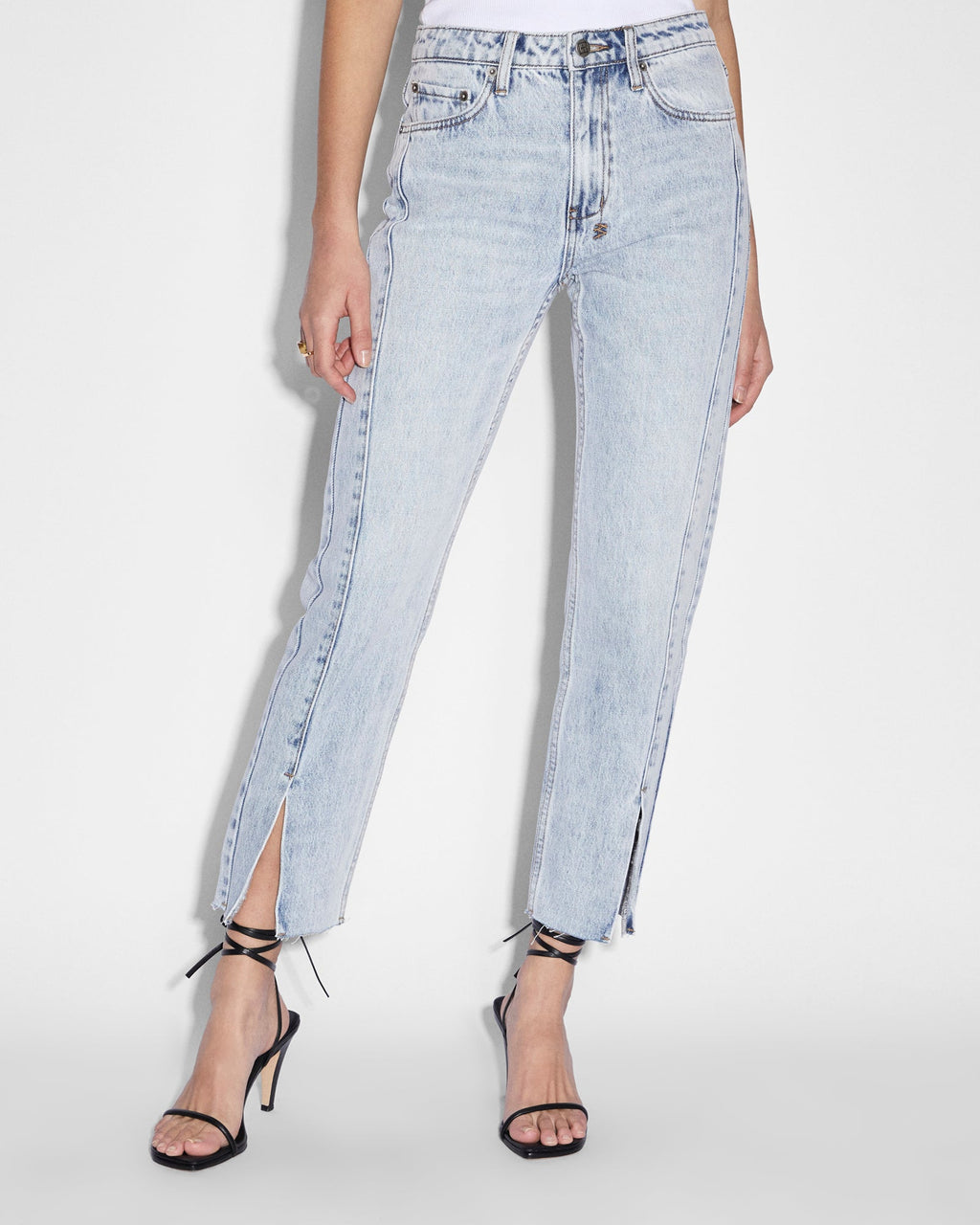 Womens Nine O Muse Panel Slim Denim Jeans - Denim