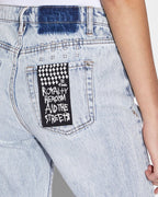 Womens Nine O Muse Panel Slim Denim Jeans - Denim