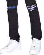MENS CHITCH NYC LAID BLACK DENIM JEANS