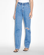 Womens Playback Ramble Trashed Straight Denim Jeans - Denim