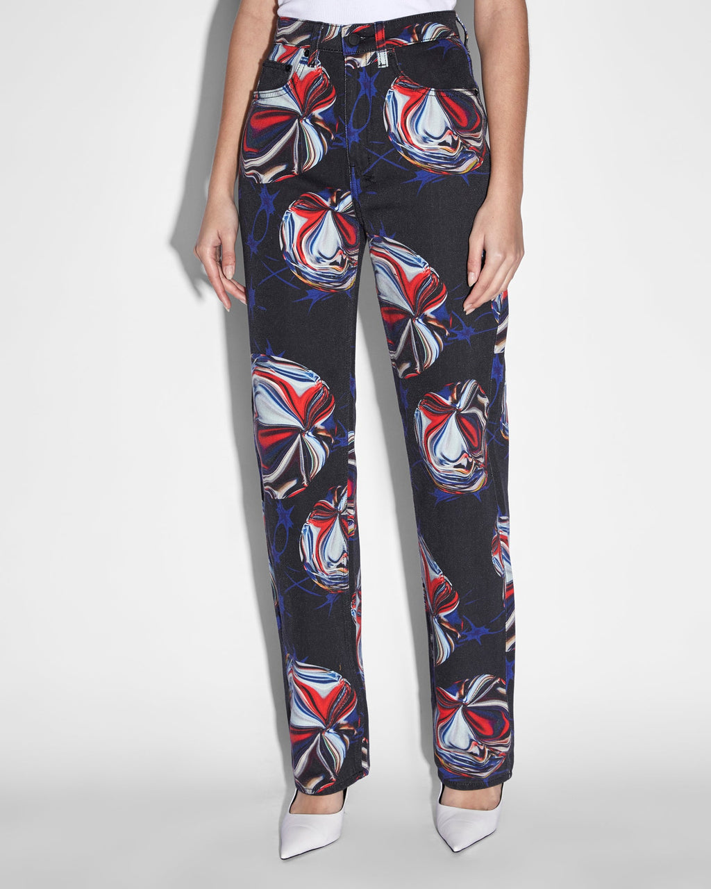 WOMENS KSUBI X P.E NATION PLAYBACK WARPED DENIM JEANS