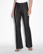 WOMENS SOHO EBONY LACED DENIM JEANS