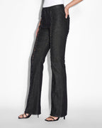 WOMENS SOHO EBONY LACED DENIM JEANS