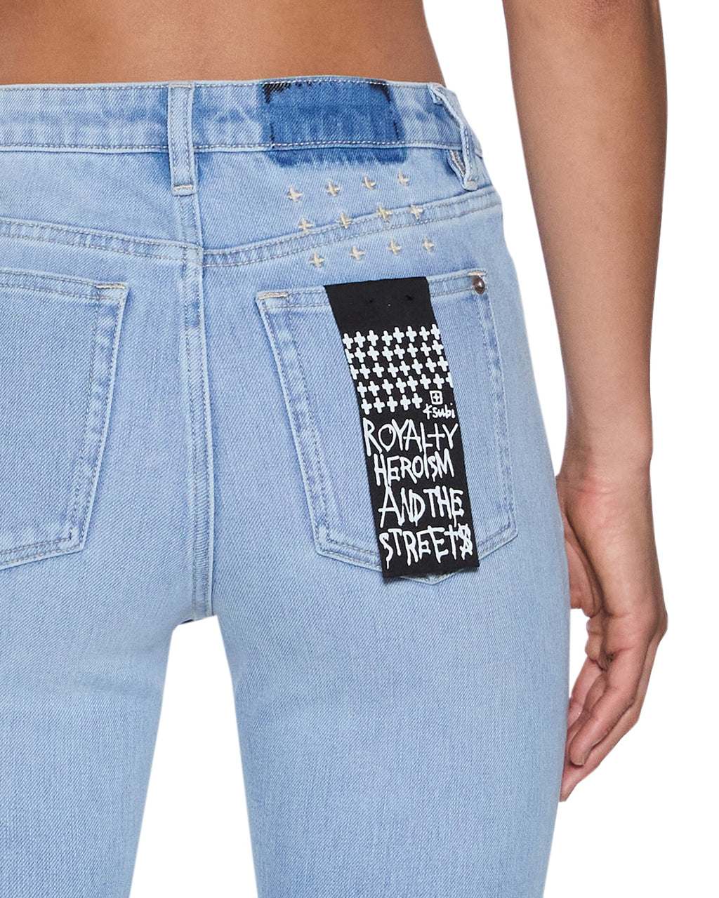 WOMENS SPRAY ON XTRA DEJA VU DENIM JEANS