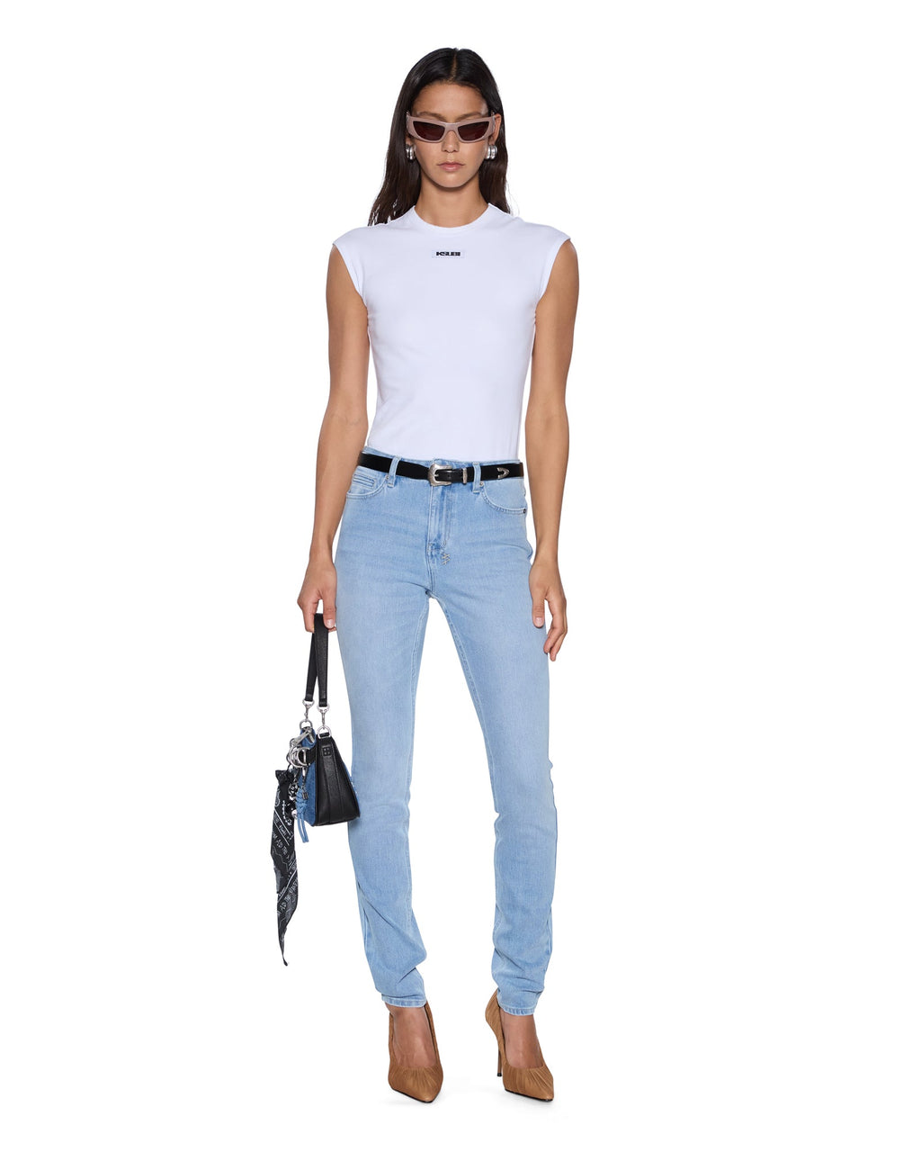 WOMENS SPRAY ON XTRA DEJA VU DENIM JEANS