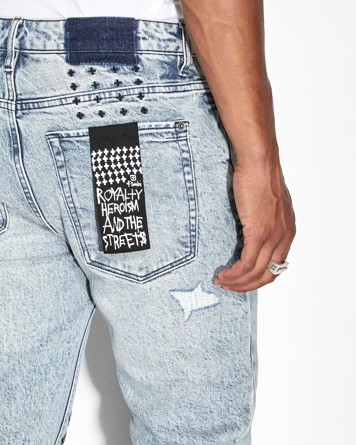 Mens Van Winkle Pixel Oktane Skinny Denim Jeans - Denim