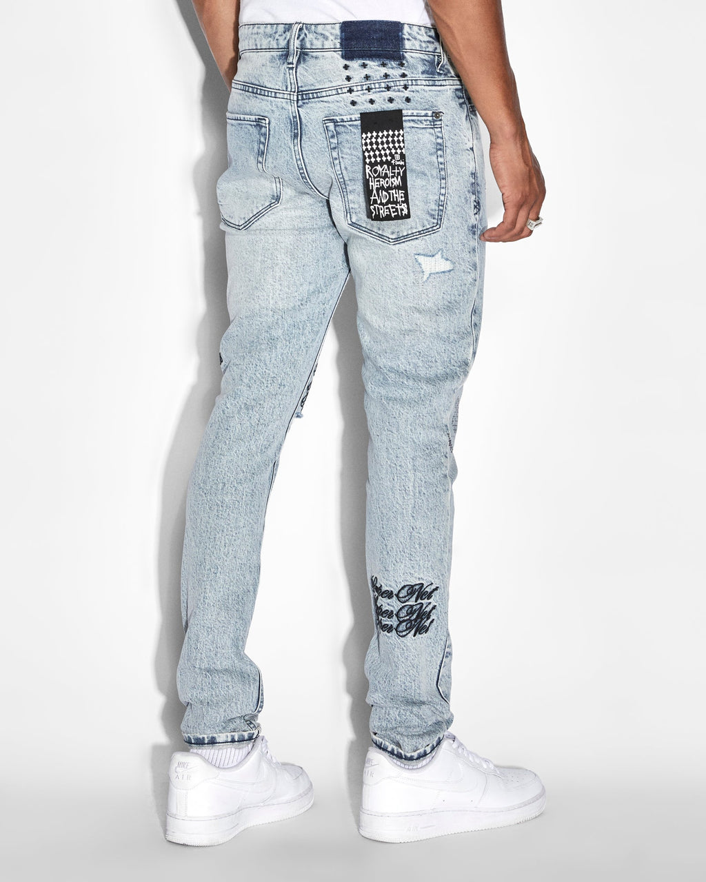 Mens Van Winkle Pixel Oktane Skinny Denim Jeans - Denim