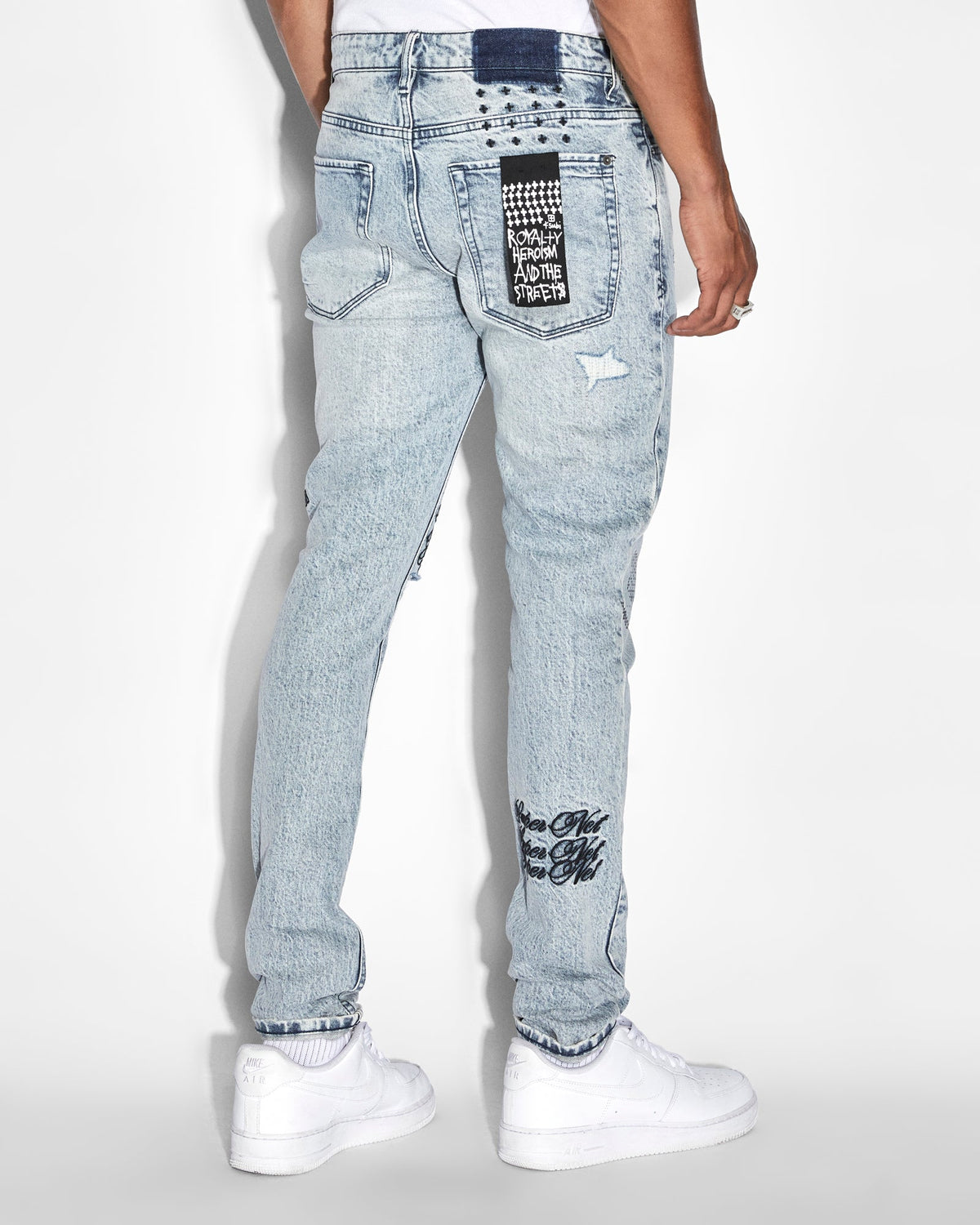Mens Van Winkle Pixel Oktane Skinny Denim Jeans - Denim