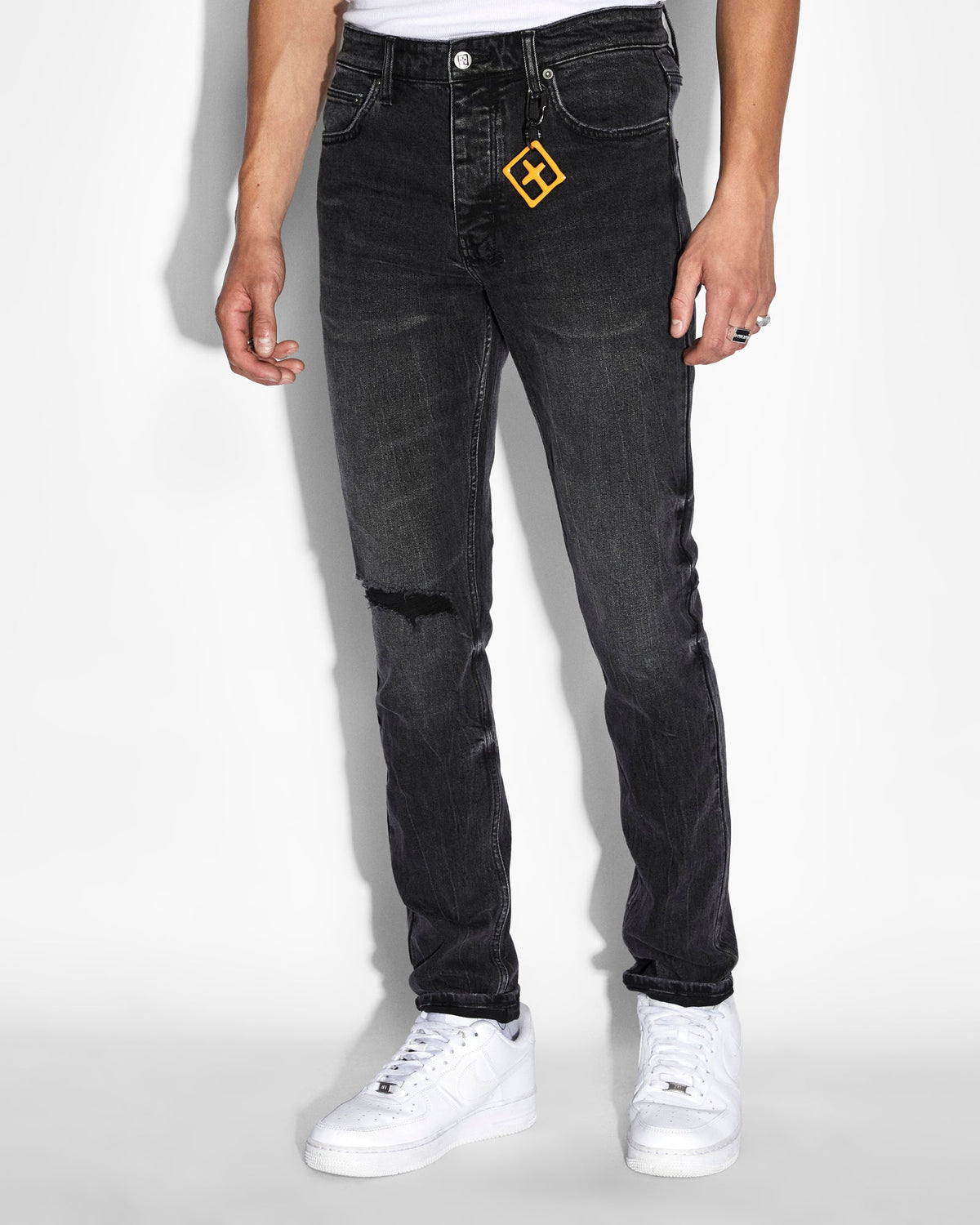 Mens Chitch Disrupt Slim Denim Jeans - Black