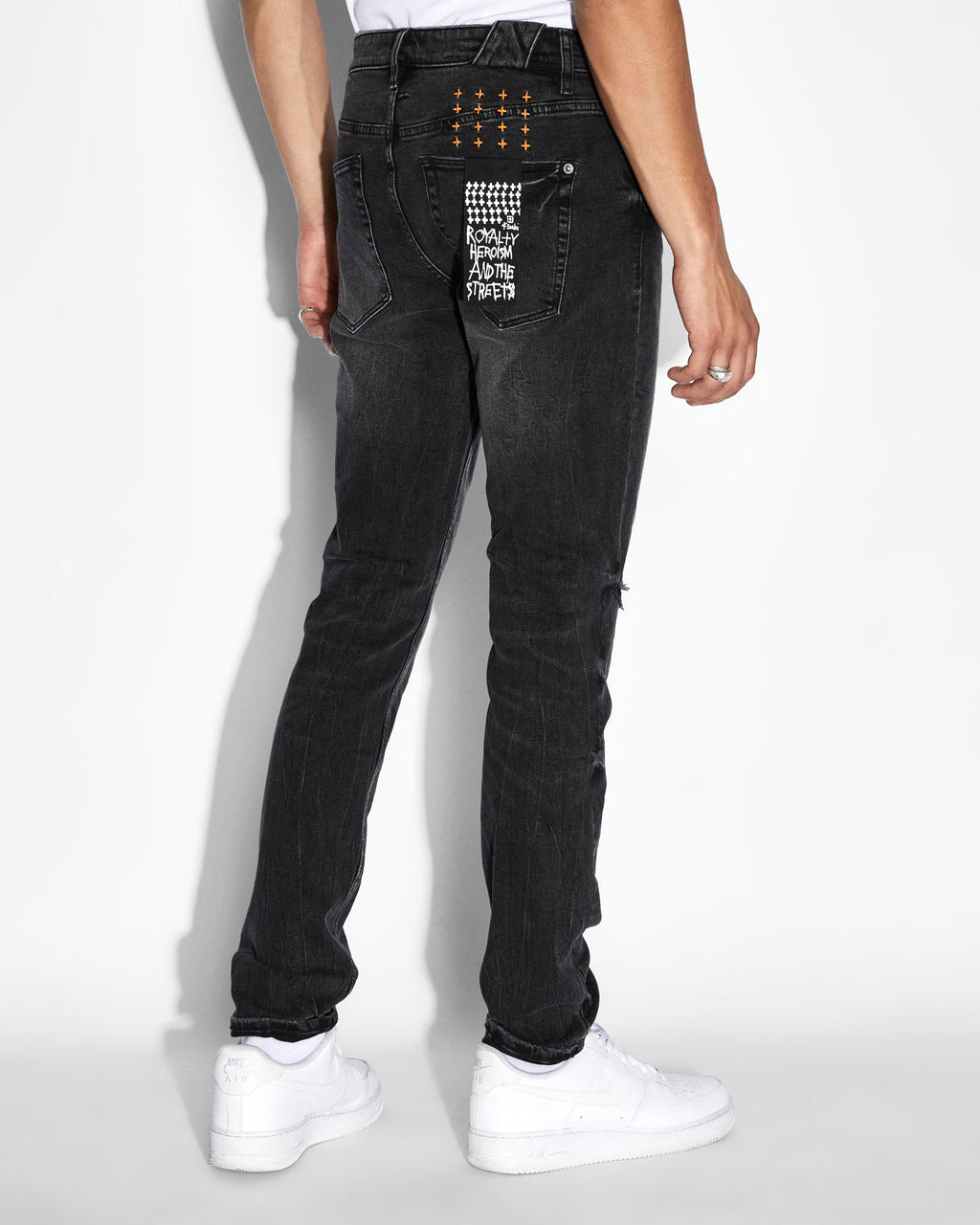 Mens Chitch Disrupt Slim Denim Jeans - Black