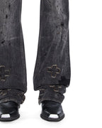 MENS BRONKO ASHER BLACK SHOTGUN DENIM JEANS