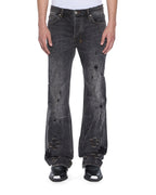 MENS BRONKO ASHER BLACK SHOTGUN DENIM JEANS