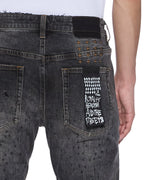 MENS BRONKO ASHER BLACK SHOTGUN DENIM JEANS