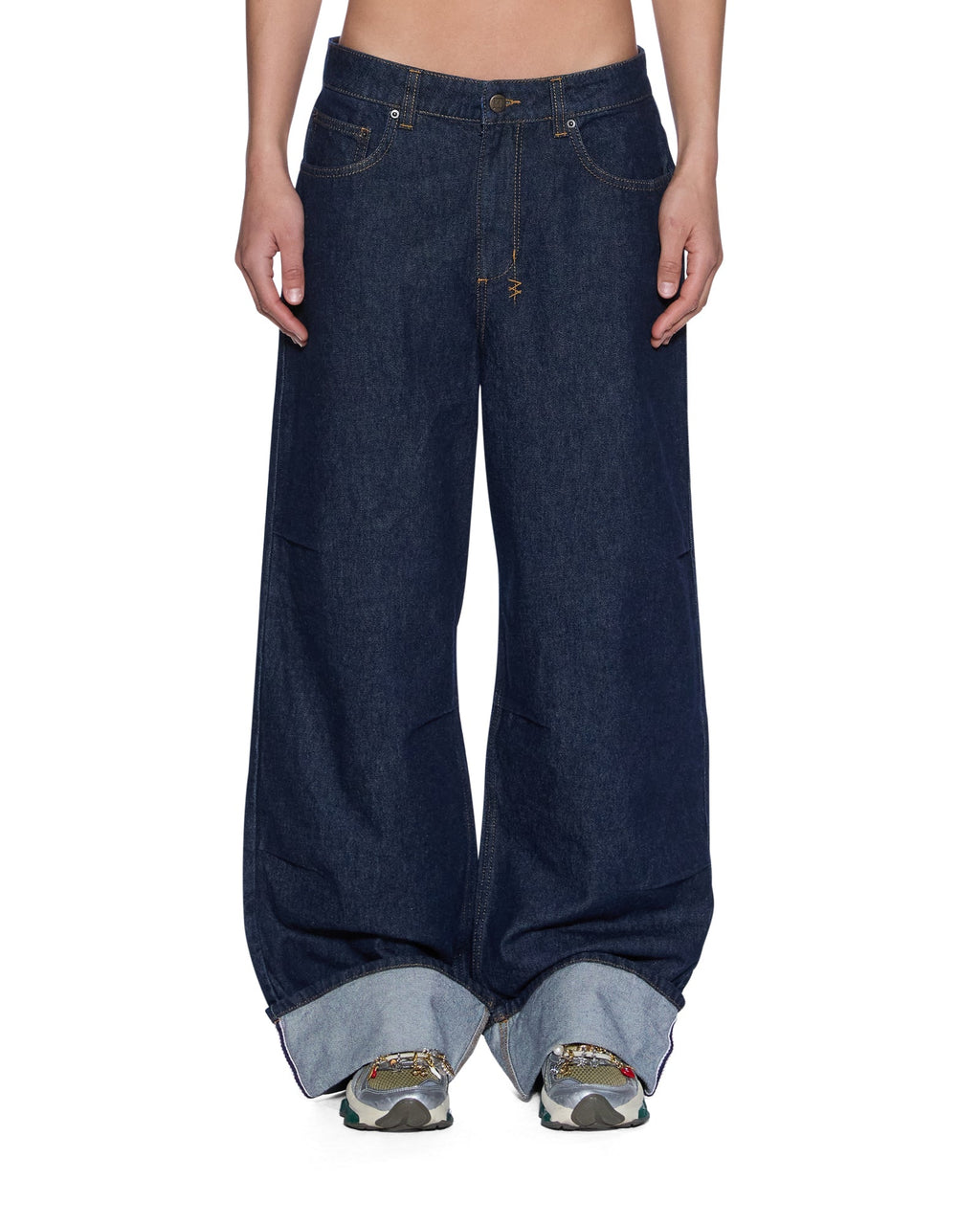 WOMENS KSUPER CUFFED MYSTIC RINSE DENIM JEANS