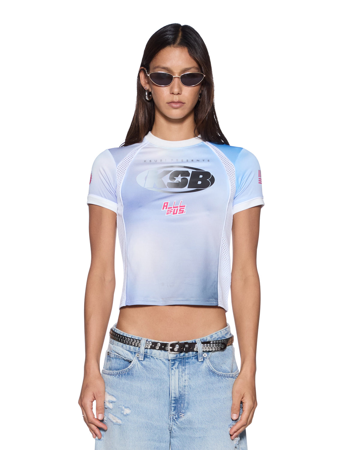 WOMENS ALL NIGHT BABY JERSEY BLU HAZE TEES