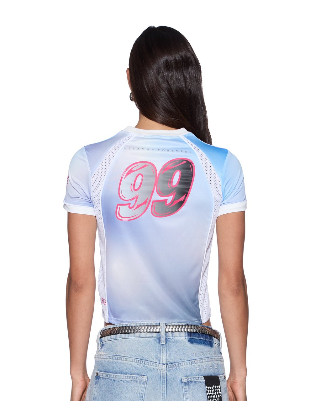 WOMENS ALL NIGHT BABY JERSEY BLU HAZE TEES