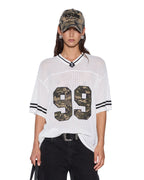 WOMENS DERBY BOYFRIEND SS JERSEY CAMO SHELL TEES