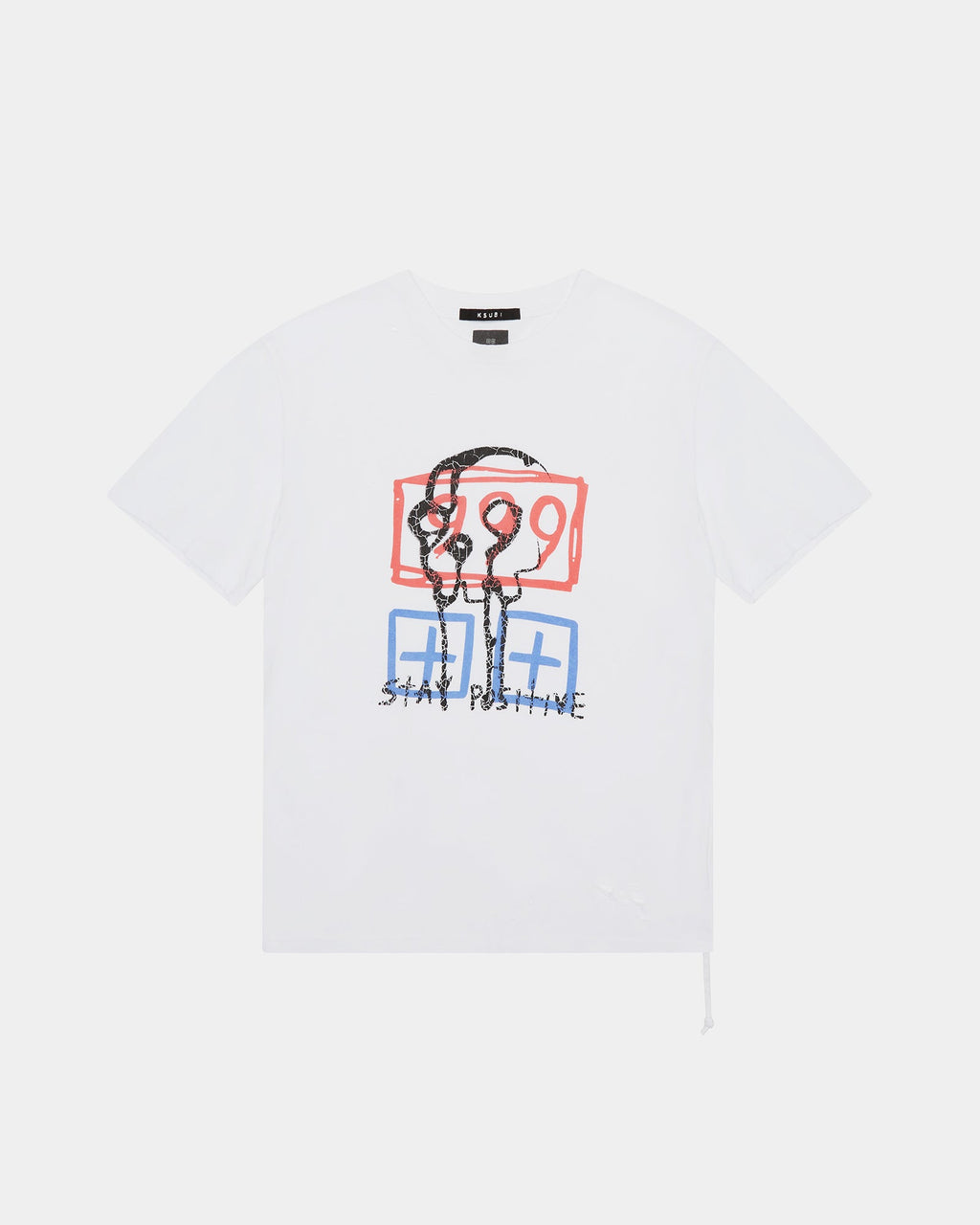Mens Juice Wrld Kash Ss Tee Vintage White Regular Fleece - White