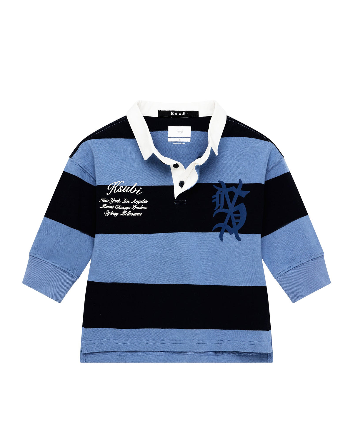 LIL RUGGED RUGBY LS JERSEY FADED ICE