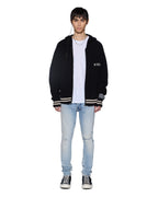 MENS BOXER ZIP KNIT HOODIE MIDNIGHT KNITWEAR