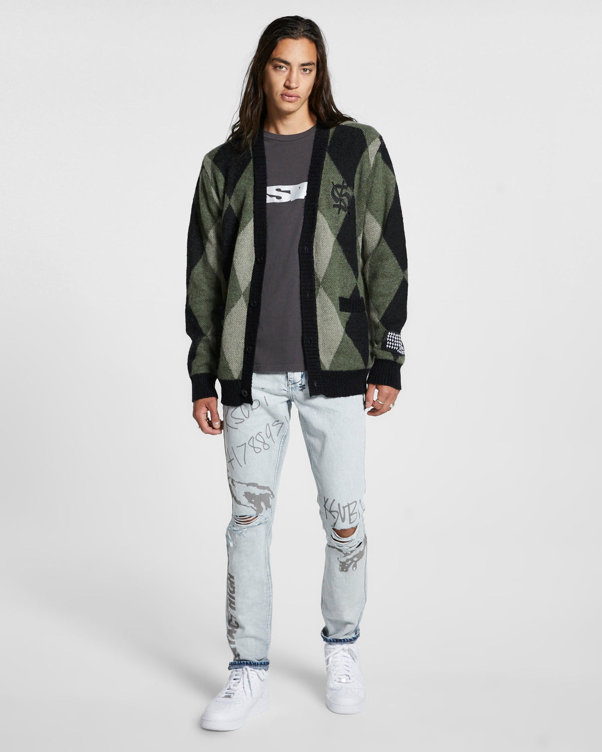 MENS CHITCH FLYER TRASHED DENIM JEANS