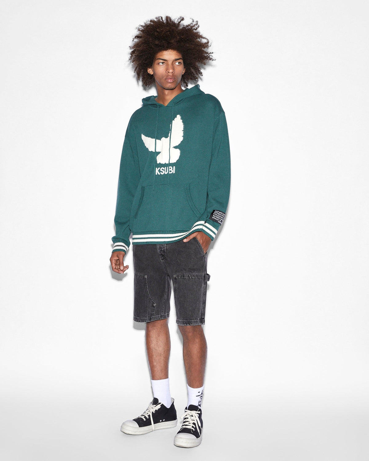 FLIGHT KNIT HOODIE GREEN