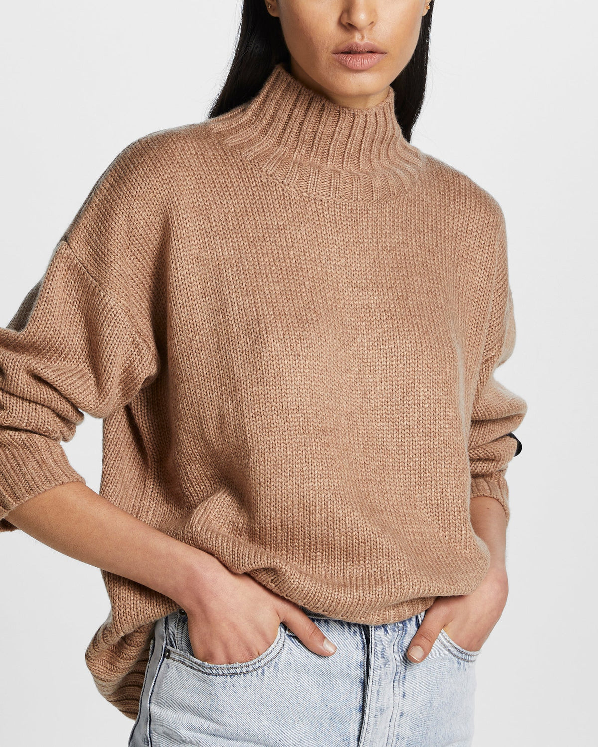 OVERSIZED KNIT BROWN SUGAR