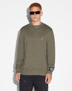 Mens Vintage Dollar Knit Crew Surplus Regular Knitwear - Green