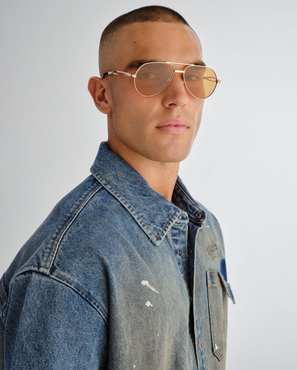 THE MONTANA SUNGLASSES GOLD AMBER EYEWEAR
