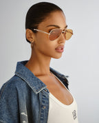 THE MONTANA SUNGLASSES GOLD AMBER EYEWEAR
