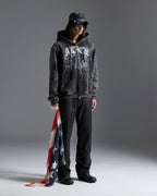 Mens Ksubi X Alice Hollywood Graphic Zip Hoodie Black Jackets - Black