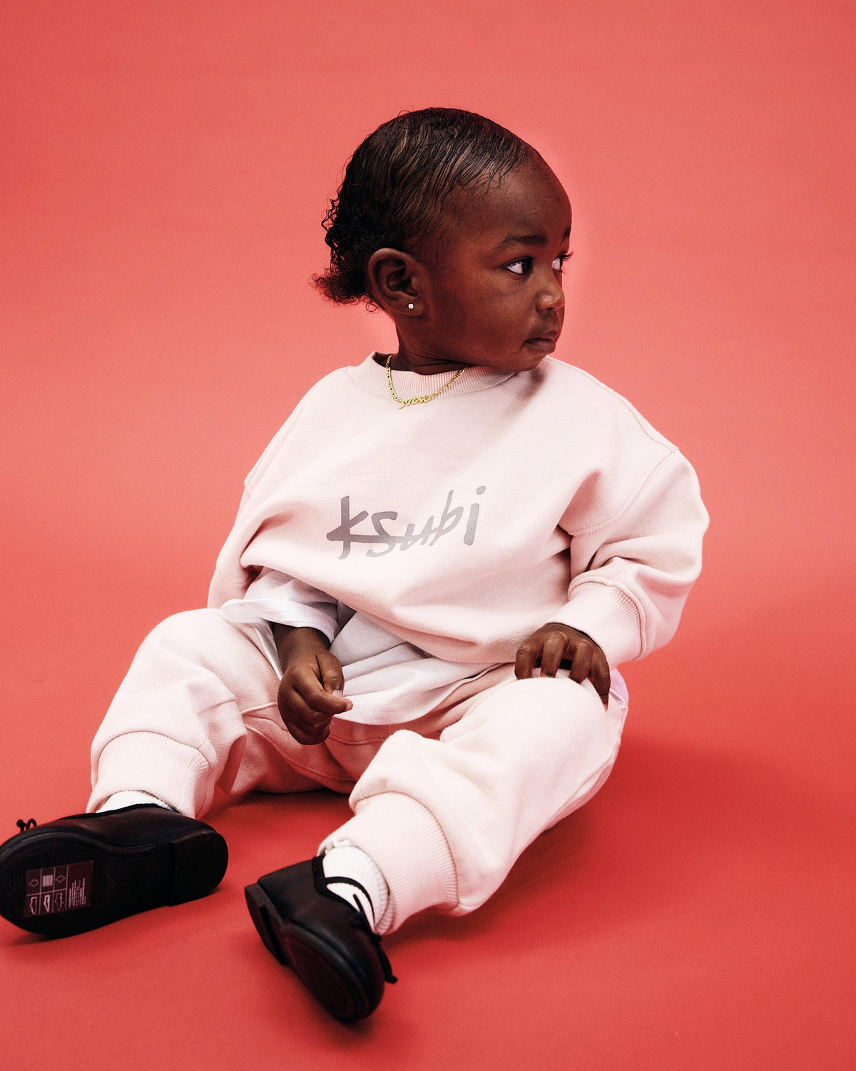 Kids 1999 Lil Biggie Crew Magnolia Oversized Fleece - Pink