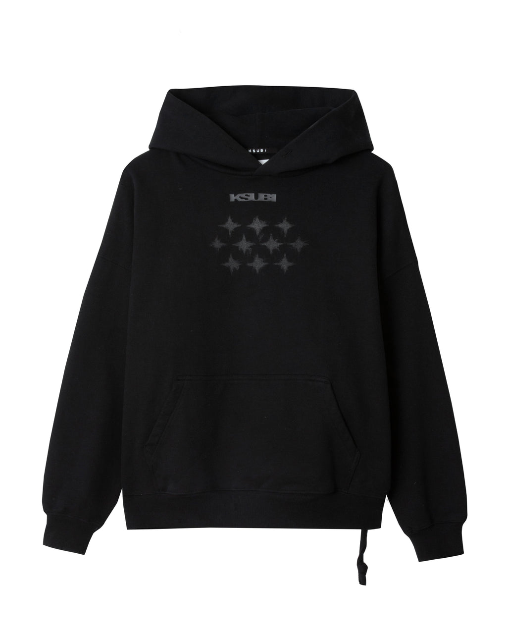 Mens Ksubi X Stayme7o Ekcess Hoodie Jet Black Fleece - Black