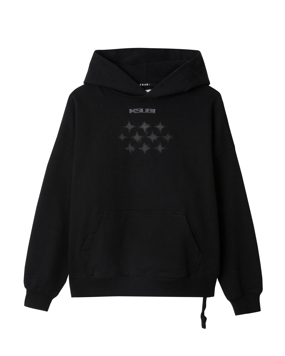 Mens Ksubi X Stayme7o Ekcess Hoodie Jet Black Fleece - Black